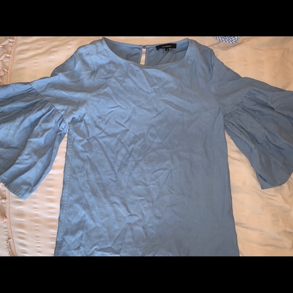 Blue bell sleeve top